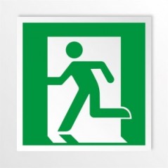 Uscita di emergenza a sinistra in alluminio composito da parete - E001