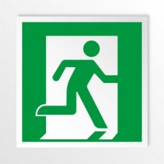 Uscita di emergenza a destra in alluminio composito da parete - E002