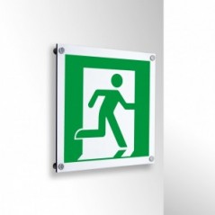 Uscita di emergenza a destra in alluminio composito da parete - E002