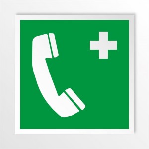 Telefono di emergenza in alluminio composito da parete - E004