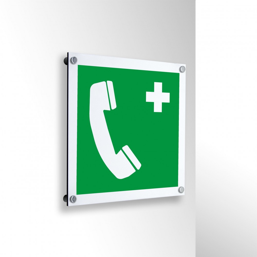 Telefono di emergenza in alluminio composito da parete - E004