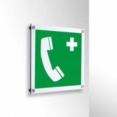 Telefono di emergenza in alluminio composito da parete - E004