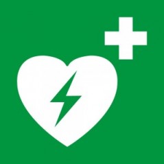 Defibrillatore automatico esterno in alluminio composito da parete - E010