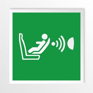 Sistema di rilevamento presenza e orientamento seggiolino CPOD in alluminio composito da parete - E014