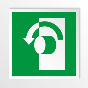 Per aprire, girare in senso antiorario in alluminio composito da parete - E018