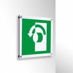 Per aprire, girare in senso antiorario in alluminio composito da parete - E018