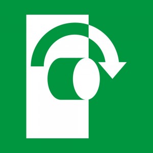 Per aprire, girare in senso orario in alluminio composito da parete - E019
