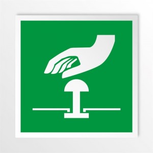 Pulsante di emergenza in alluminio composito da parete - E020