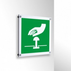Pulsante di emergenza in alluminio composito da parete - E020