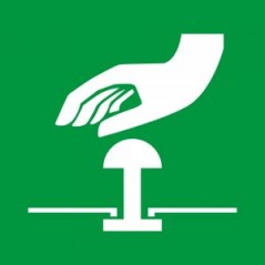 Pulsante di emergenza in alluminio composito da parete - E020