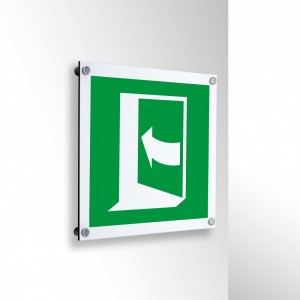 Porta che si apre spingendo sul lato sinistro in alluminio composito da parete - E022