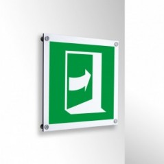 Porta che si apre spingendo sul lato destro in alluminio composito da parete - E023