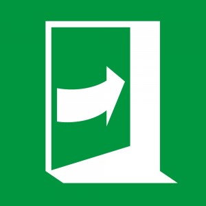 Porta che si apre spingendo sul lato destro in alluminio composito da parete - E023