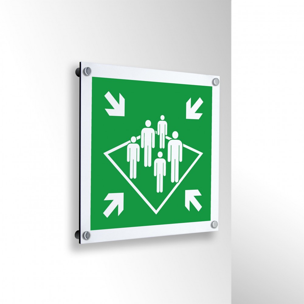 Punto di ritrovo a bordo in alluminio composito da parete - E032