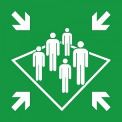 Punto di ritrovo a bordo in alluminio composito da parete - E032