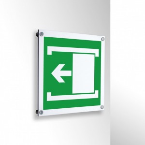 Porta con apertura scorrevole verso sinistra in alluminio composito da parete - E034