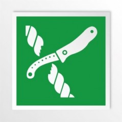Coltello zattera di salvataggio in alluminio composito da parete - E035