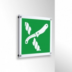 Coltello zattera di salvataggio in alluminio composito da parete - E035