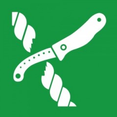 Coltello zattera di salvataggio in alluminio composito da parete - E035