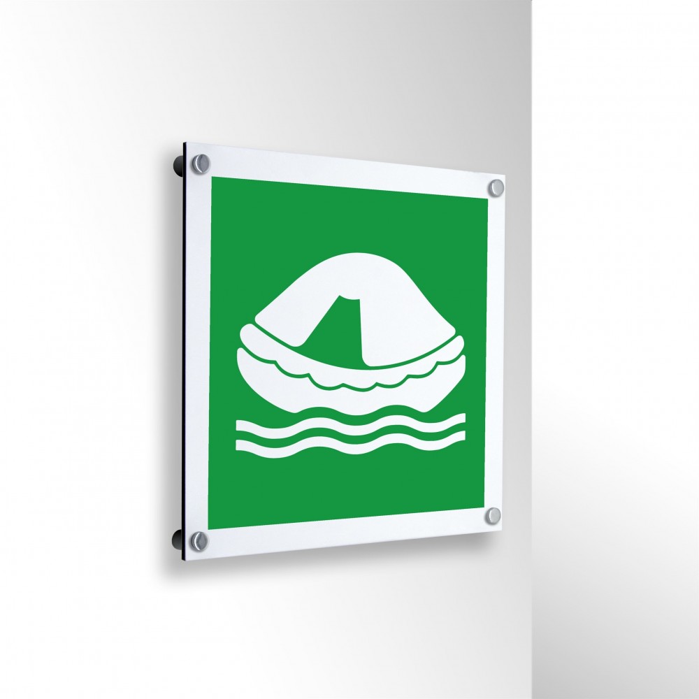 Zattera di salvataggio in alluminio composito da parete - E038