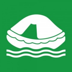 Zattera di salvataggio in alluminio composito da parete - E038