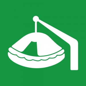 Zattera di salvataggio con alaggio Davit in alluminio composito da parete - E039