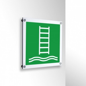 Scala d'imbarco in alluminio composito da parete - E053