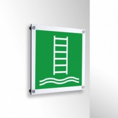 Scala d'imbarco in alluminio composito da parete - E053