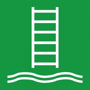 Scala d'imbarco in alluminio composito da parete - E053