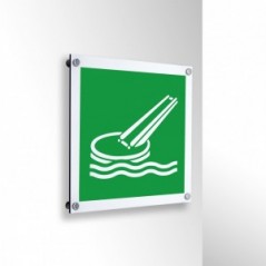 Scivolo di evacuazione marina in alluminio composito da parete - E054