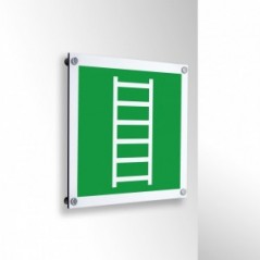 Scala di emergenza in alluminio composito da parete - E059