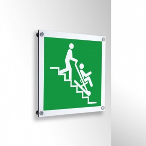 Sedia di evacuazione in alluminio composito da parete - E060