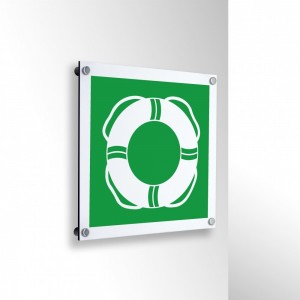 Mezzi di salvataggio in acqua in alluminio composito da parete - E061