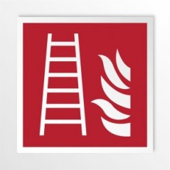Scala antincendio in alluminio composito da parete - F003