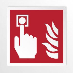 Pulsante di allarme antincendio in alluminio composito da parete - F005