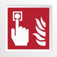 Pulsante di allarme antincendio in alluminio composito da parete - F005