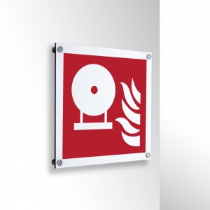 Estintore fisso in alluminio composito da parete - F013