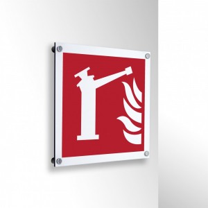 Spingarda antincendio in alluminio composito da parete - F015