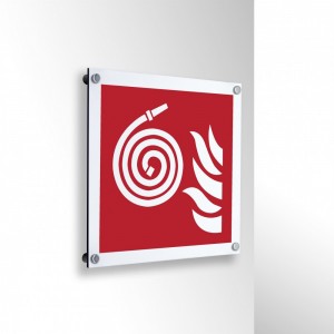 Manichetta antincendio non collegata in alluminio composito da parete - F019