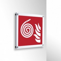 Manichetta antincendio non collegata in alluminio composito da parete - F019