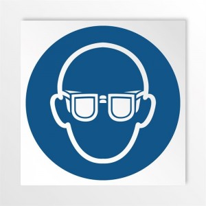 Occhiali protettivi obbligatori in alluminio composito da parete - M004