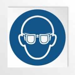 Occhiali protettivi obbligatori in alluminio composito da parete - M004