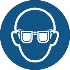 Occhiali protettivi obbligatori in alluminio composito da parete - M004