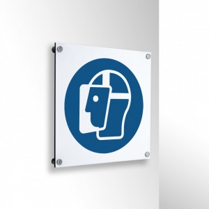 Schermo protettivo obbligatorio in alluminio composito da parete - M013