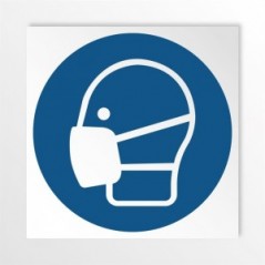 Maschera obbligatoria in alluminio composito da parete - M016