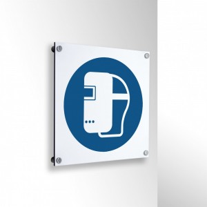 Maschera per saldatura obbligatoria in alluminio composito da parete - M019