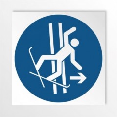 Lasciare immediatamente la pista in caso di caduta in alluminio composito da parete - M035