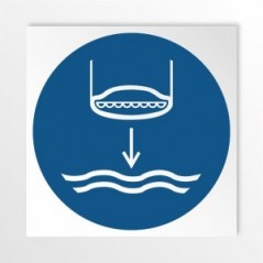 Calare in acqua la scialuppa di salvataggio nella procedura di lancio in mare in alluminio composito da parete - M039