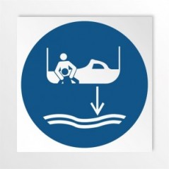 Calare in acqua l'imbarcazione di salvataggio nella procedura di lancio in mare in alluminio composito da parete - M041