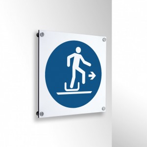 Scendere dalla slitta dalla parte destra in alluminio composito da parete - M051